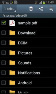 Sencha Touch application  device File list