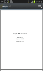 Sencha Touch application  device File view