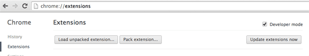 Chrome Extension Developer Mode