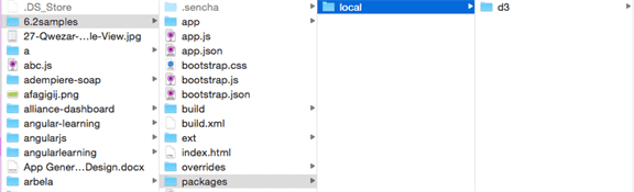 Ext JS 6.2.0 Application with D3 Adapter