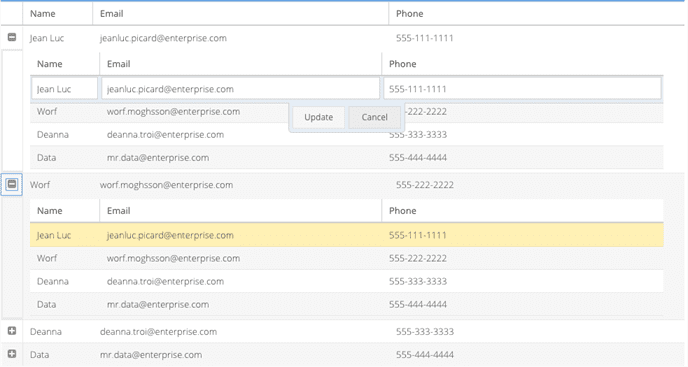 Nested Grid in Ext JS 6.2.0