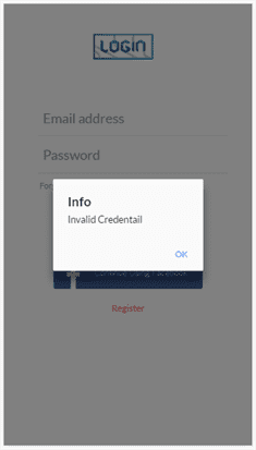 universal mobile login popup