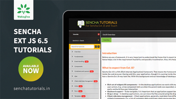 Sencha Ext JS 6.5 - Classic tutorials are available now! - WalkingTree Blogs