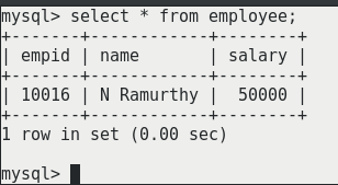 Employee details