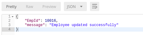 Employee salary has been updated successfully