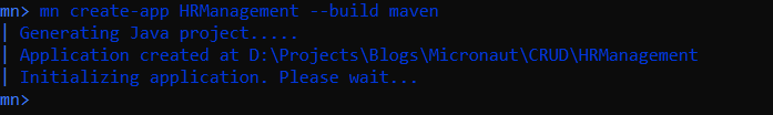 Micronaut application in Java with Maven build