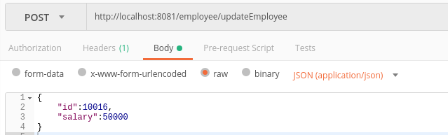 update salary
