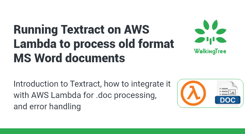 Running Textract on AWS Lambda to Process Old Format MS Word Documents