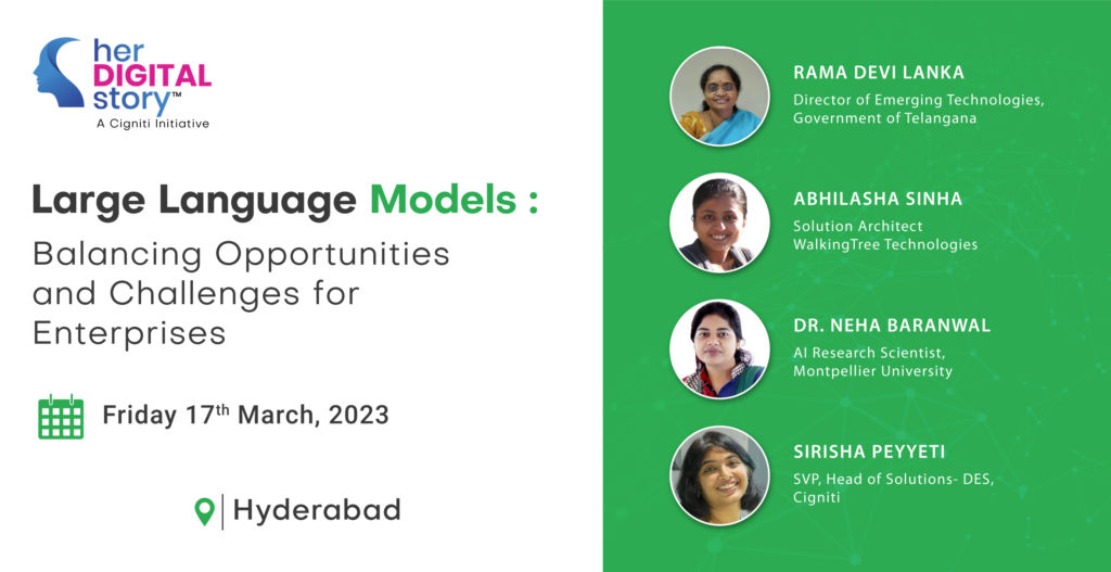 Exploring the Potential and Challenges of Large Language Models (LLMs) at herDIGITALstory Event in Hyderabad