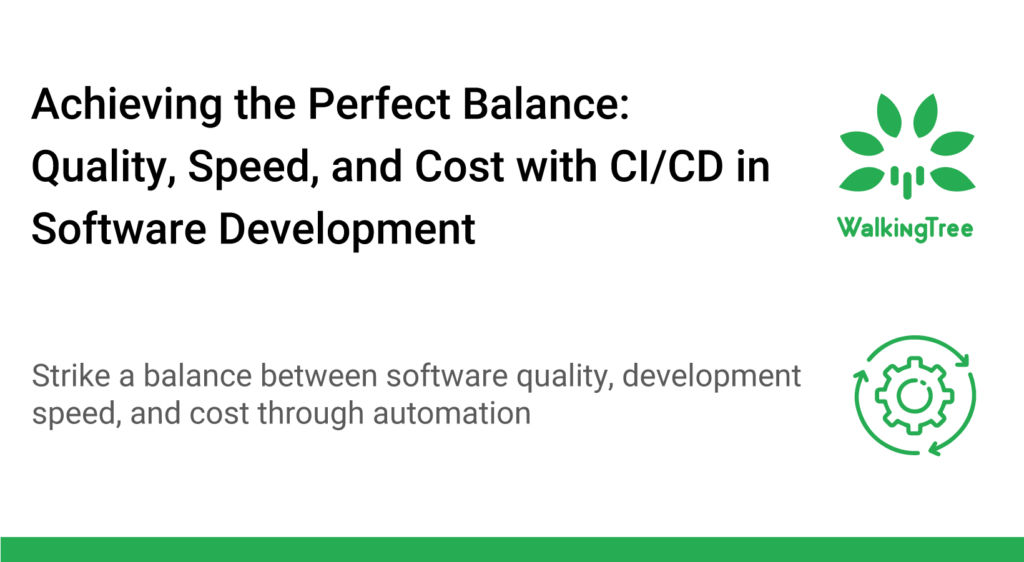 Achieving the Perfect Balance: Quality, Speed, and Cost with CI/CD in Software Development