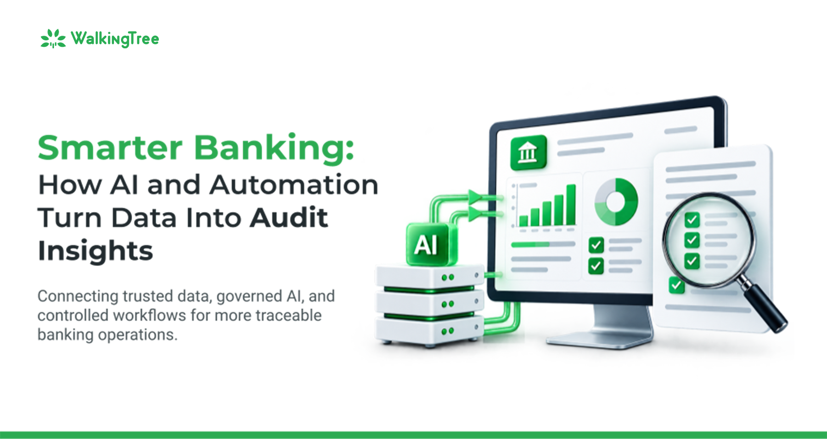 Smarter banking with AI and automation connecting banking data to audit insights